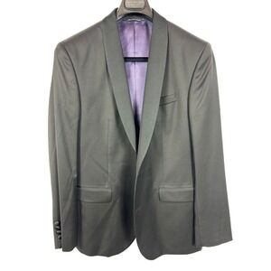 Ing. Loro Piana Super 170s Wool Shawl Lapel Tuxedo Jacket Black 42R